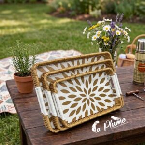 Plateaux en Osier Tressé