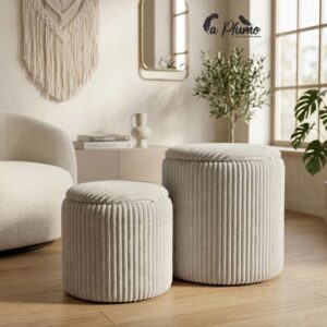 Pouf Coffre Élégance et Polyvalence