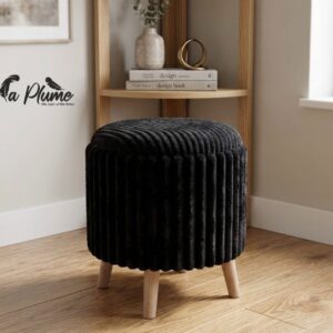 Pouf Coffre en Velours Côtelé Élégance