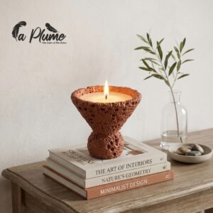 Bougie Parfumée Artisanale en Pierre Brute
