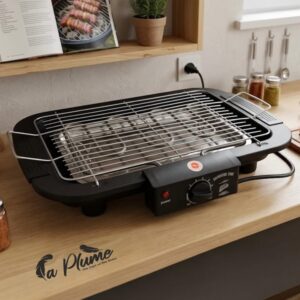 Barbecue Électrique de Table 2000W Grill Haute Performance avec Thermostat Ajustable