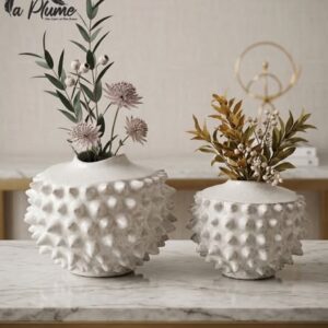 Vases Hérisson en Céramique Texturée moderne