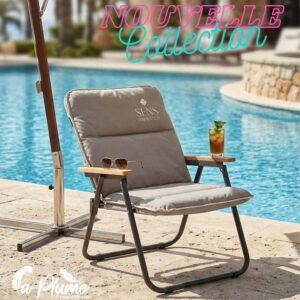 Chaise de Plage Pliante Rembourrée "SENS INSPIRATION"
