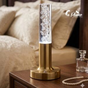 Veilleuse LED Design en Cristal à Bulles