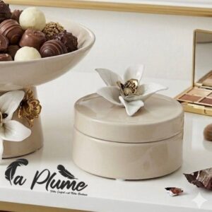 Boîte Florale Décorative avec Couvercle