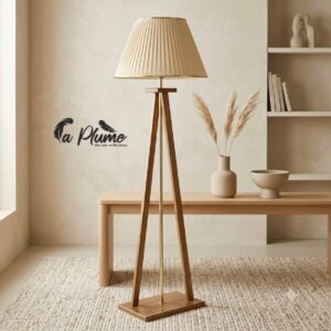 Lampadaire Trépied "Élégance Naturelle"