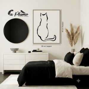 Cadre Mural forme d'un chat assis (40 x 50 cm)