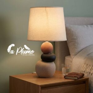 Lampe à poser design galets superposés