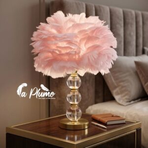 Lampe de chevet en plumes