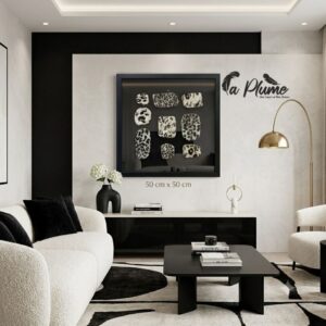 Cadre Mural Safari Chic Noir et Blanc (50 × 40 cm)