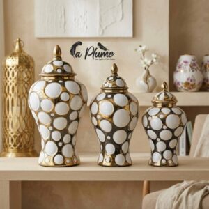 Vase couvert de luxe "Éclat Polaire"