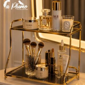 Rangement parfums et makeup de luxe 2 étages