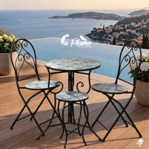 Ensemble de Jardin de Style Bistrot en Mosaïque
