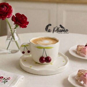Set Tasse et Soucoupe "Cerise Gourmande"