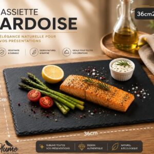 Assiette en ardoise élégance