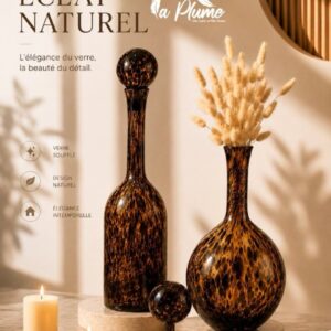 Vases en Verre Soufflé Écaille de Tortue