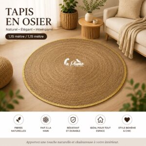 Tapis Rond en Osier