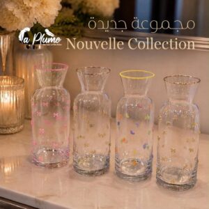 Collection de carafes artisanales en verre soufflé