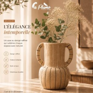 Vase Amphore aux Silhouettes Primitives