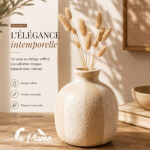 Vase soliflore en céramique brute