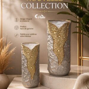 Vases Sculpturaux Argent et Or