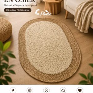 Tapis  en osier Ovale