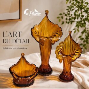 Collection de vases en verre soufflé
