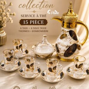 Service à thé complet de 15 pièces de luxe