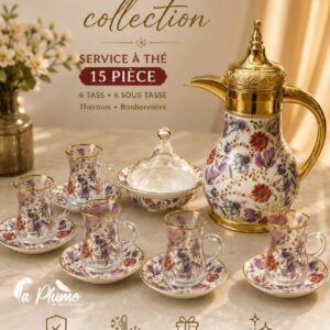 Service à thé complet de 15 pièces de luxe