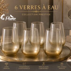 6 Verres à Eau Prestige en 2 dimension