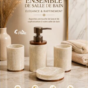 Ensemble de salle de bain en marbre