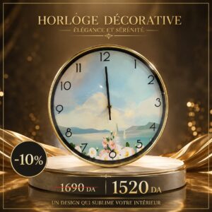 Horloge Murale Paysage Floral