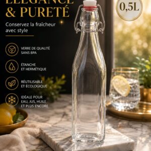 Bouteille en Verre 0,5L Élégance & Pureté