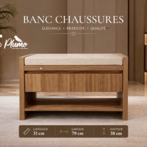 Banc à chaussures élégant et fonctionnel