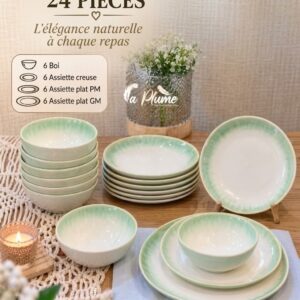 Service à vaisselle complet de 24 pièces