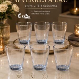 Verres à Eau Élégance 6 pièce