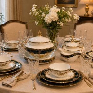 Service de Table Royal en Porcelaine
