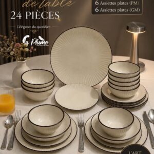 Service de Table 24 Pièces élégant