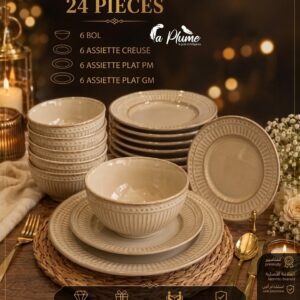 Service à table prestigieux de 24 pièces élégant