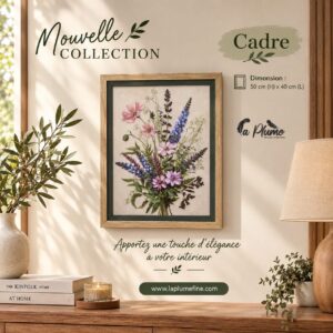 Cadre Mural Bouquet de fleurs des Champs et Herbes Sauvages