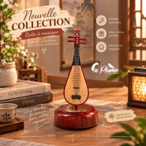 Boîte à musique inspirée du luth traditionnel