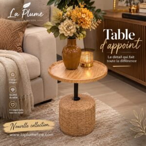 Table d'Appoint Bi-Matière