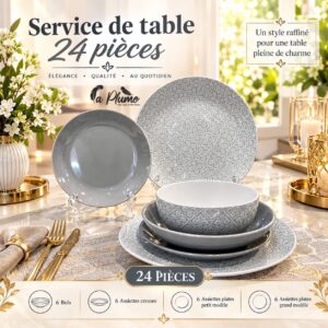 Service de Table 24 Pièces de luxe