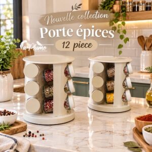 Porte épices rotatif de 12 pièces