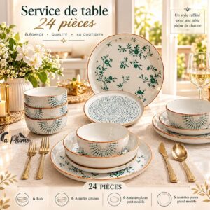 Service de Table 24 Pièces de luxe