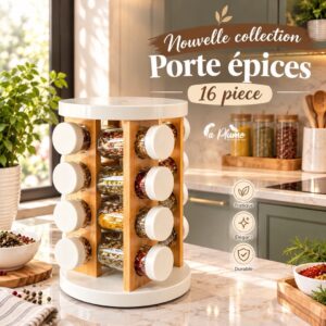 Porte épices rotatif à 16 pièces