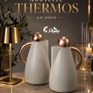 Thermos Individuels Blanc Crème et Or Rose