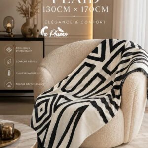 Plaid jacquard bicolore moderne