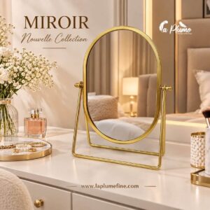 Miroir de Table Ovale Sur Pied Central