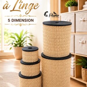 Set de 5 Corbeilles à Linge Cylindriques